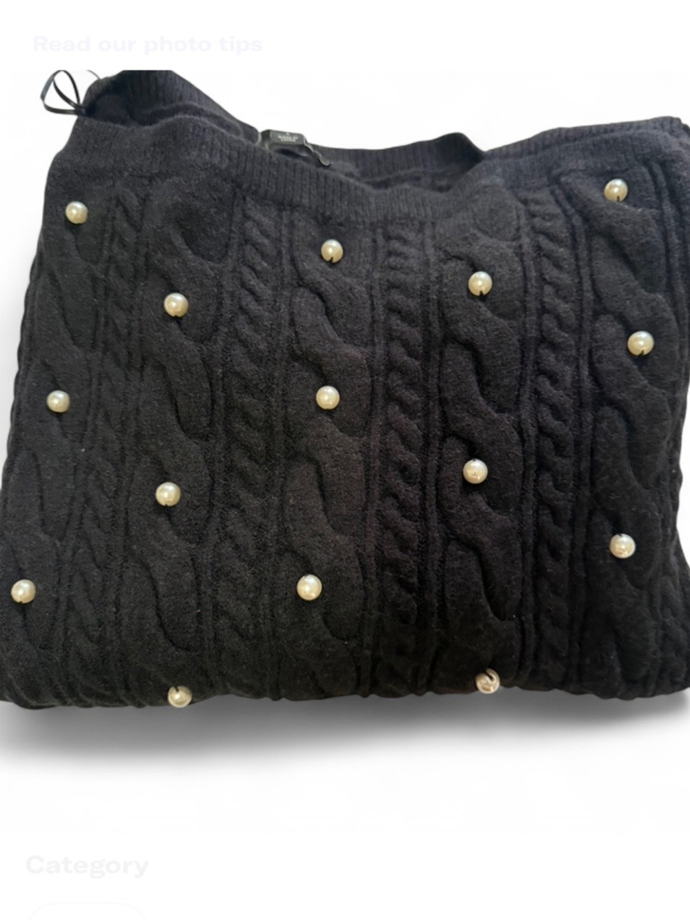Ann Taylor Black Sweater with Pearl Accents - Picture 11 of 11